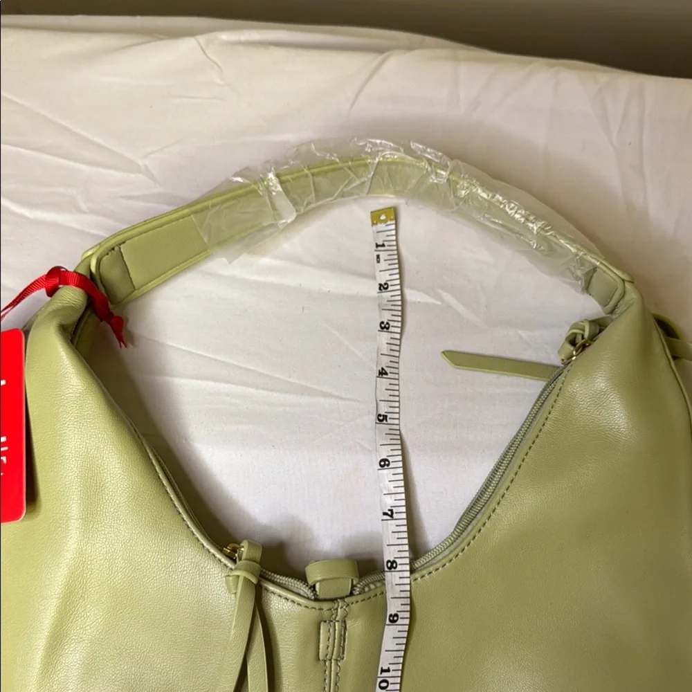 Green‎ Hobo Bag with Minimalist Design and Relaxed Silhouette